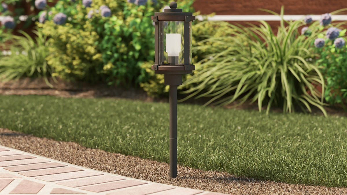 Kichler 2-Watt Olde Bronze Low Voltage Hardwired LED Path Light, 180 Lumens, 3000K