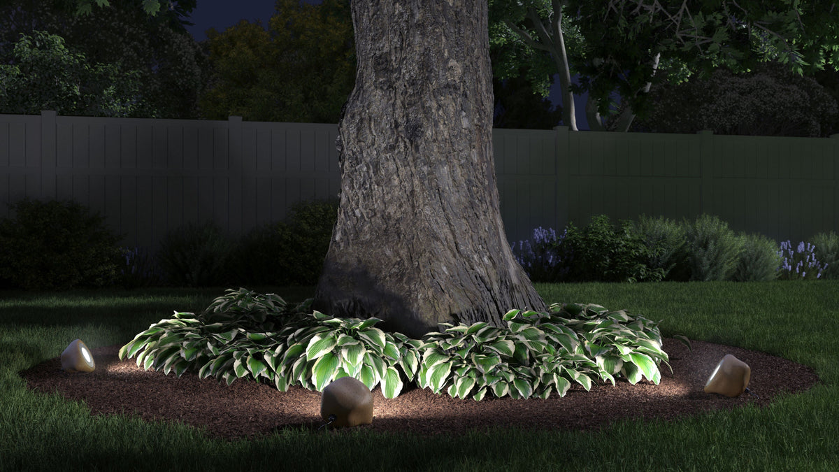 Kichler 200-Lumen 5-Watt Faux Rock Low Voltage Hardwired LED Spot Light, 4.76-in H x 4.98-in W x 6.06-in D