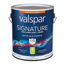 Valspar Signature Ultra White/Base A Semi-Gloss Latex Tintable Paint (Actual Net Contents: 124-fl oz)
