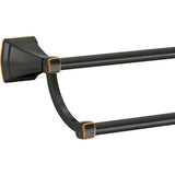 Delta Flynn 24-in Double Oil Rubbed Bronze Wall Mount Double Towel Bar