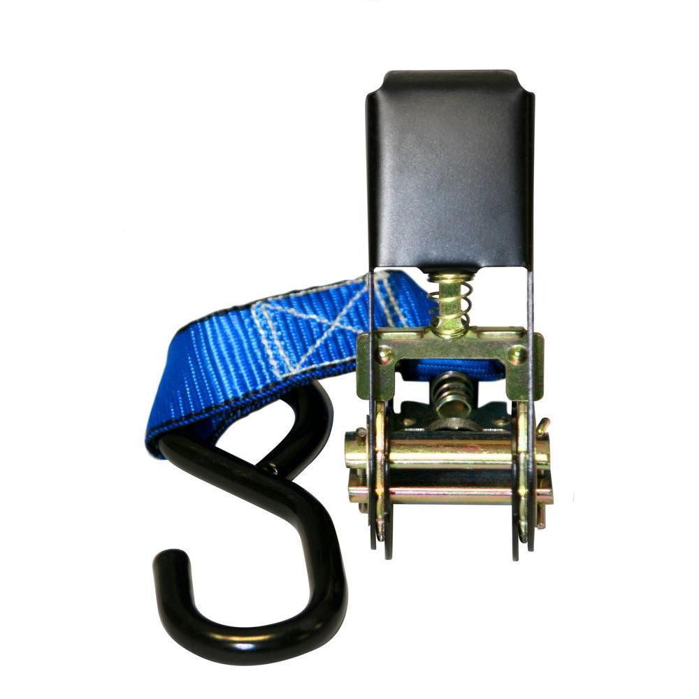 Ready Pack 1 in. x 6 ft. Ratchet Tie-Down Strap with 900 lbs./S-Hook (12 per Box) - Super Arbor
