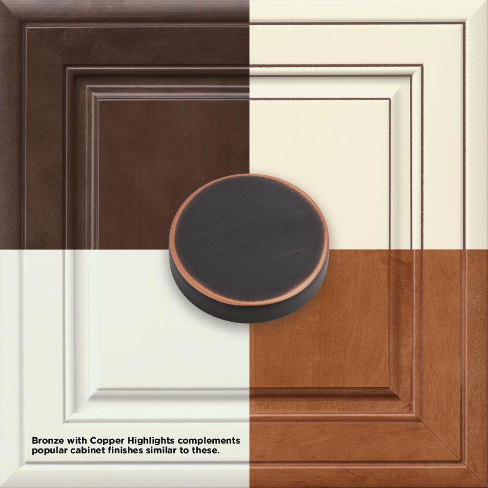 Southampton 1-1/4 in. (32mm) Bronze with Copper Highlights Double Square Cabinet Knob - Super Arbor