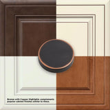 Southampton 1-1/4 in. (32mm) Bronze with Copper Highlights Double Square Cabinet Knob - Super Arbor