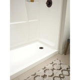 Classic 400 32 in. x 60 in. Single Threshold Right Drain Alcove Shower Base in High Gloss White - Super Arbor