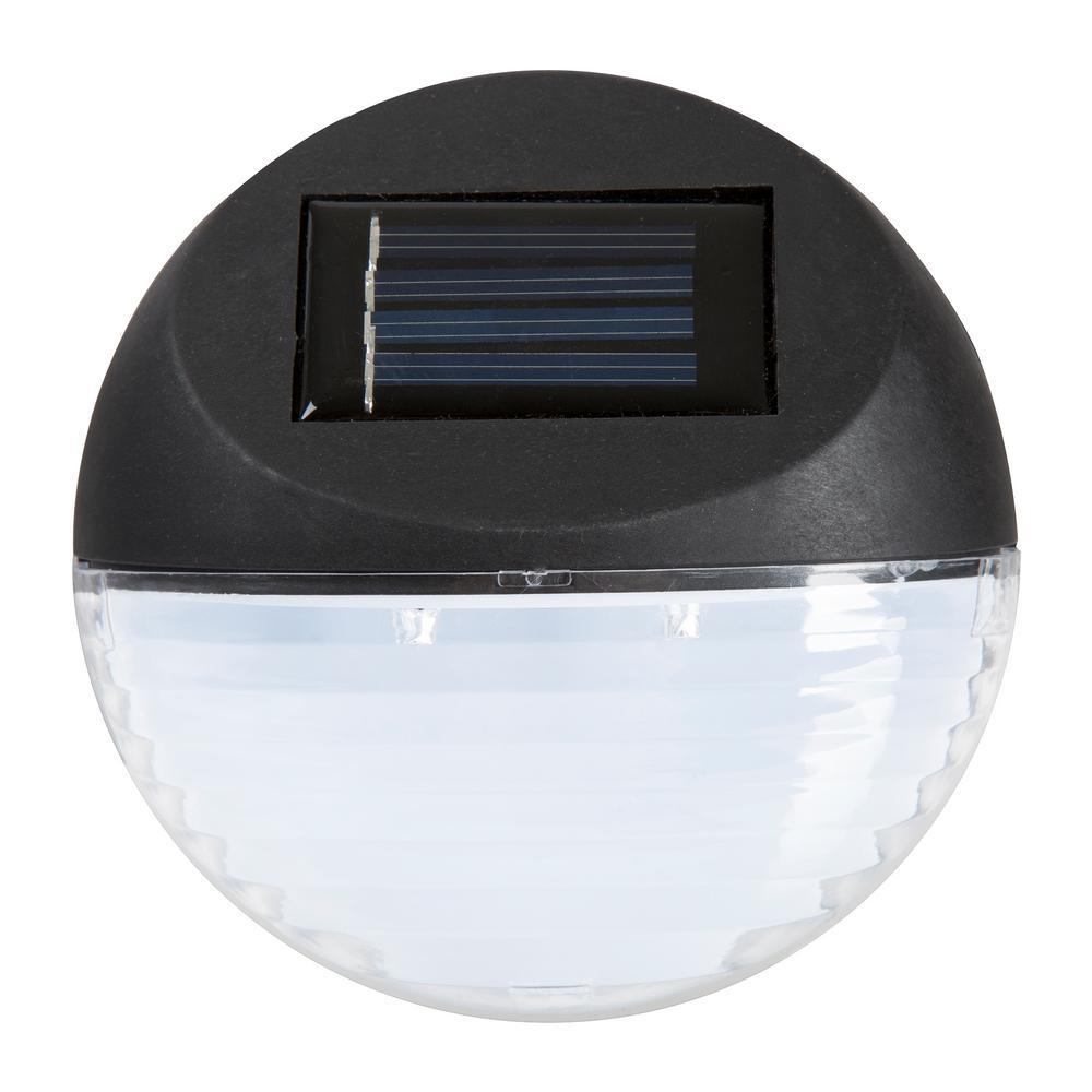 Solar Powered Black Round LED Light (4-Pack) - Super Arbor