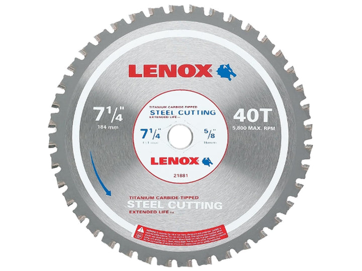 LENOX 7-1/4-in 40-Tooth Continuous Carbide Circular Saw Blade