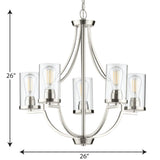 Progress Lighting Lassiter 5-Light Brushed Nickel Traditional Chandelier