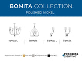 Progress Lighting Bonita 6-Light Polished Chrome Traditional Chandelier