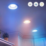 WiZ 72-Watt Equivalent BR30 Colors and Tunable White Wi-Fi Connected Smart LED Light Bulb (2-Pack)