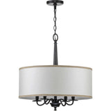 Progress Lighting Durrell 4-Light Matte Black Coastal Chandelier