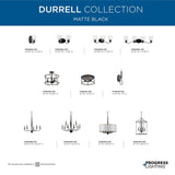 Progress Lighting Durrell 4-Light Matte Black Coastal Chandelier