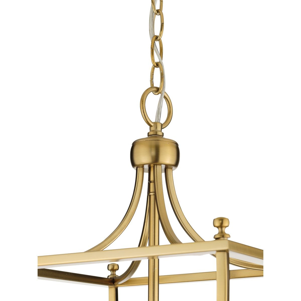 Progress Lighting Parkhurst 3-Light Brushed Bronze Traditional Lantern Medium Hanging Pendant Light