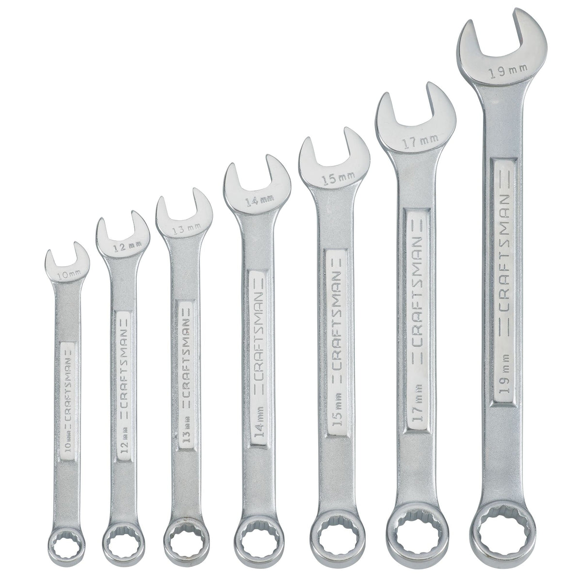 Craftsman 7-Piece Metric Combination Wrench Set, 12-Point – Corrosion-Resistant Chrome