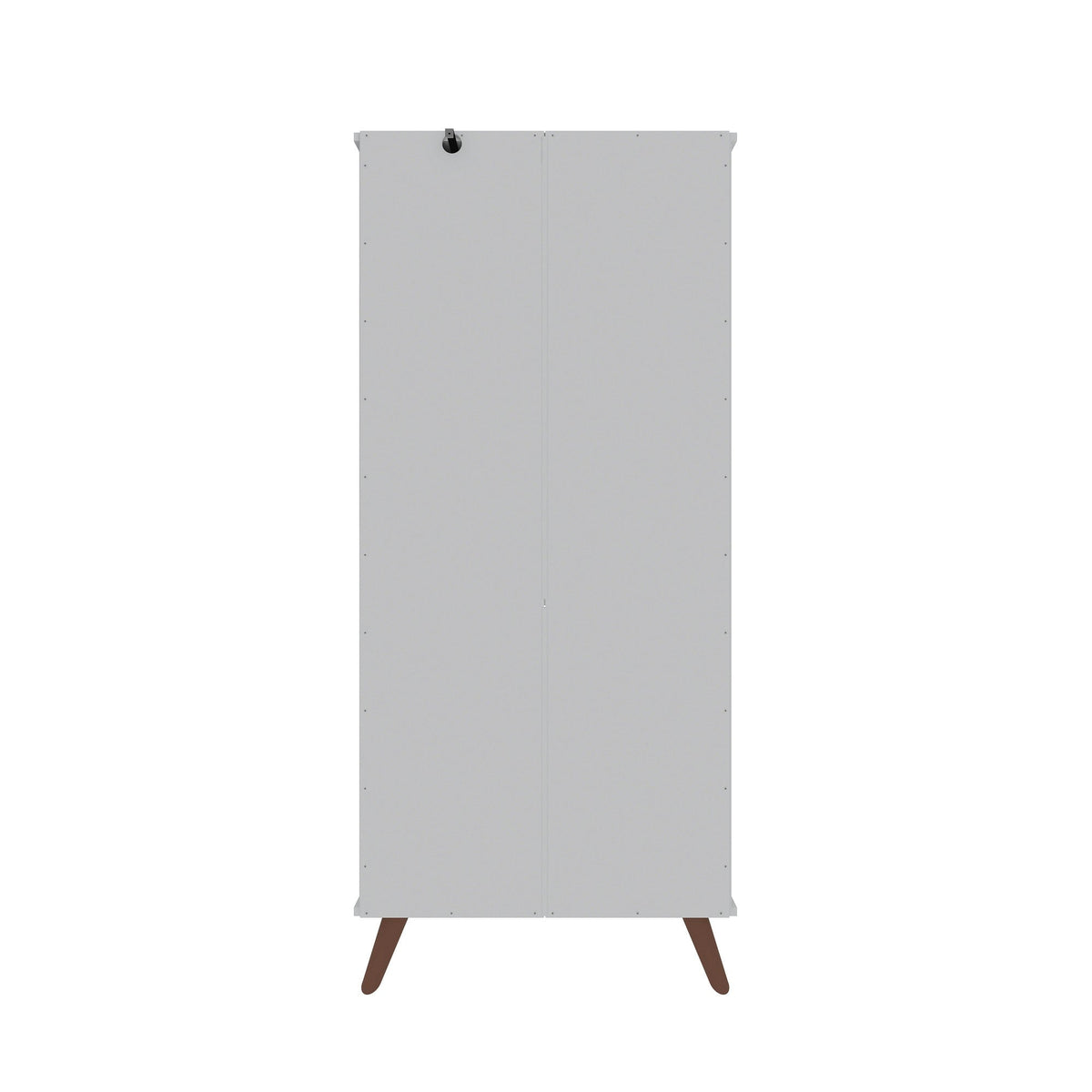 Manhattan Comfort Hampton Off White and Maple Cream 6-Shelf Office Cabinet