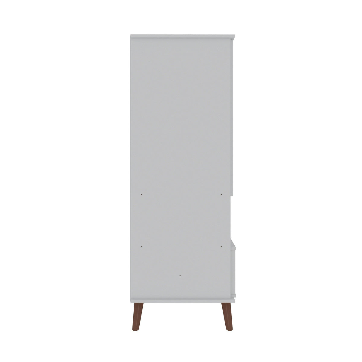 Manhattan Comfort Hampton Off White and Maple Cream 6-Shelf Office Cabinet