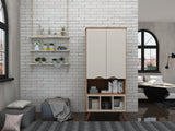 Manhattan Comfort Hampton Maple Cream 6-Shelf Office Cabinet