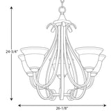 Progress Lighting Torino 5-Light Brushed Nickel Transitional Chandelier