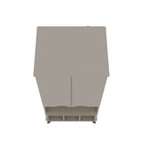 Manhattan Comfort Hampton Off White 6-Shelf Office Cabinet