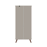 Manhattan Comfort Hampton Off White 6-Shelf Office Cabinet