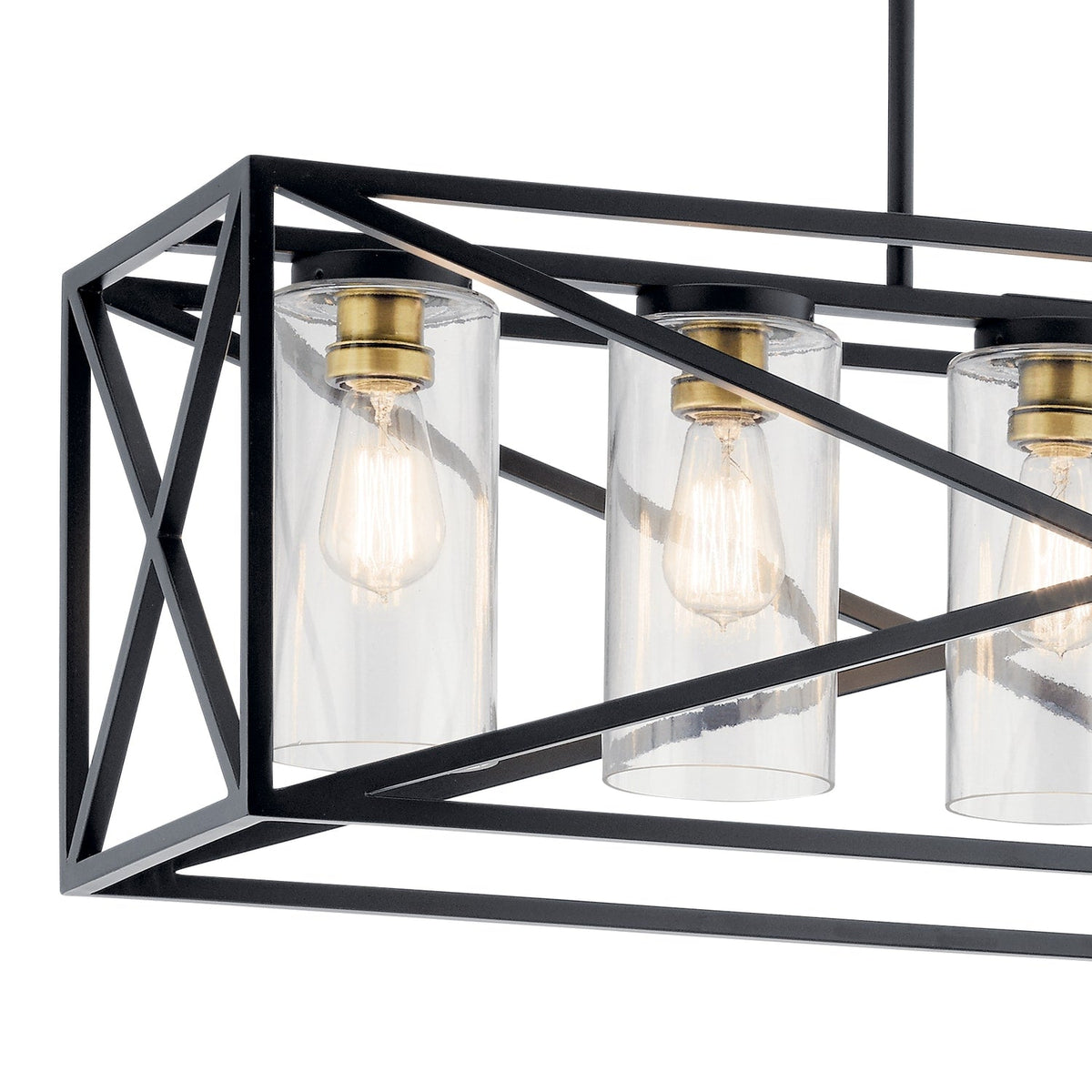 Kichler Moorgate 5-Light Black Farmhouse Cage Chandelier