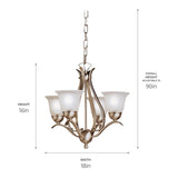 Kichler Dover 5-Light Brushed Nickel Transitional Chandelier