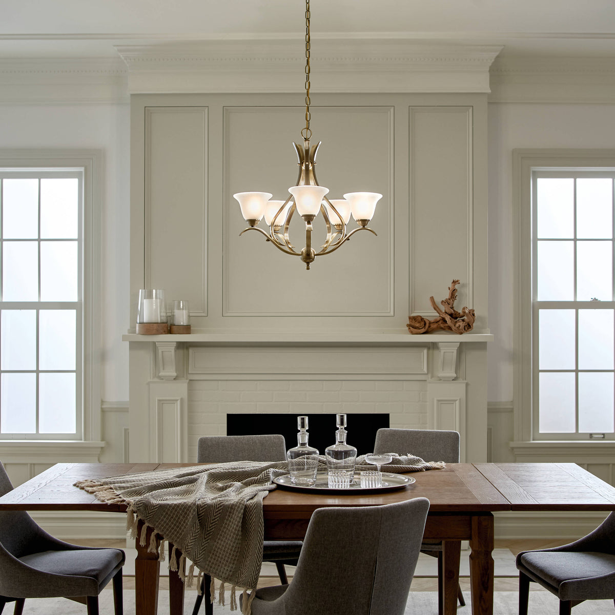 Kichler Dover 5-Light Antique Gold Transitional Chandelier