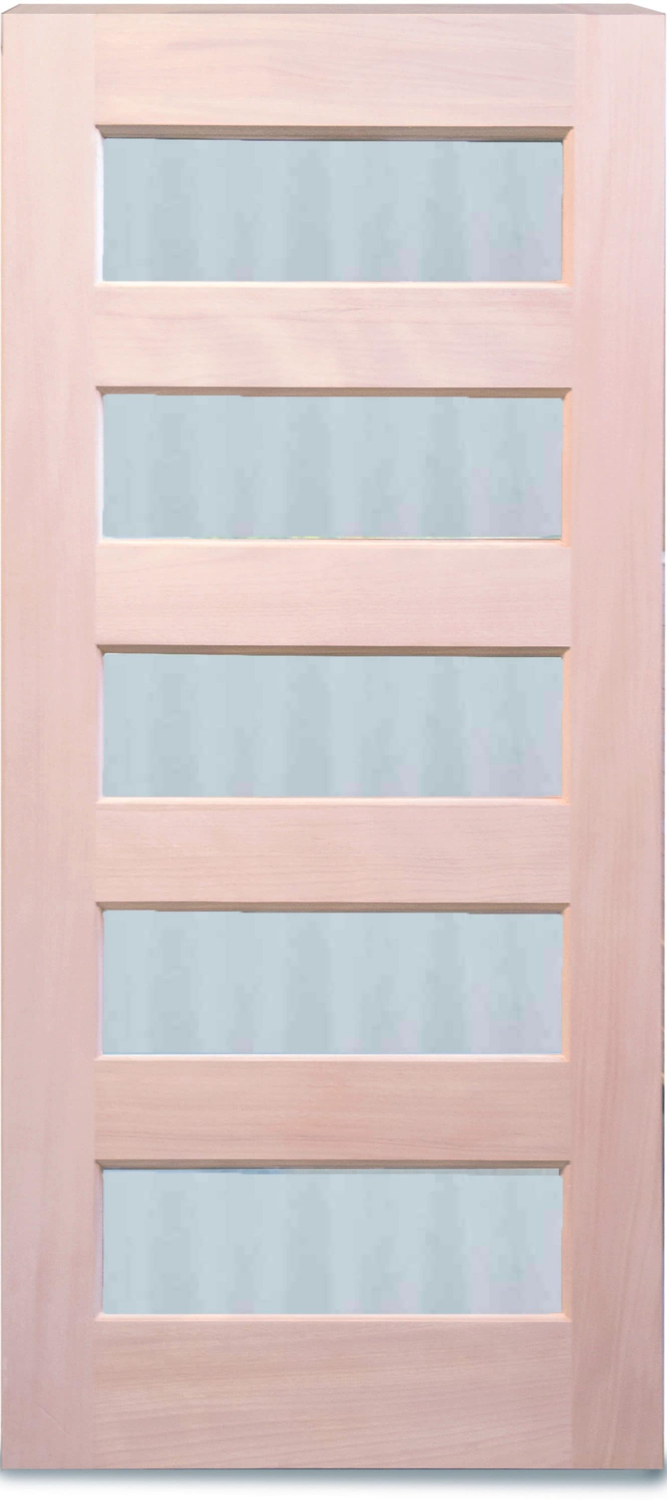 Creative Entryways 36x80 Full Lite Unfinished Mahogany Front Door with Frosted Glass