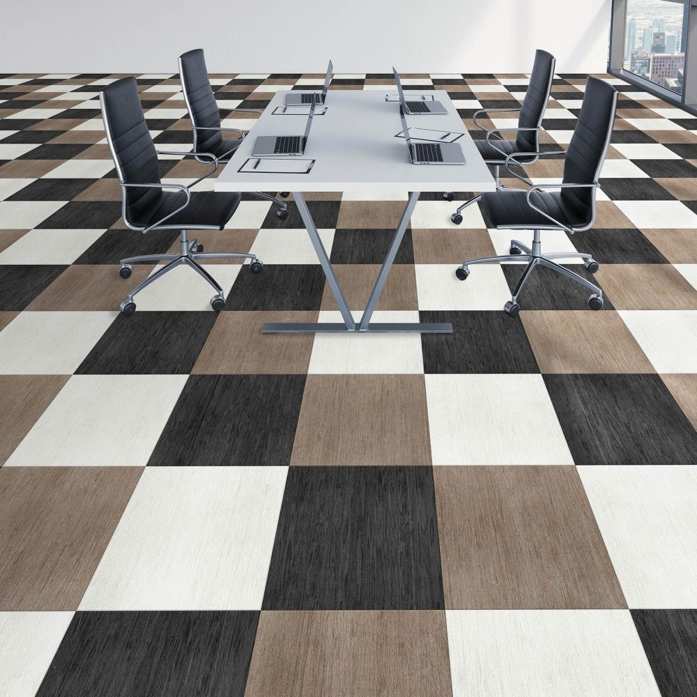 Perfection Floor Tile Deadwood Collection Millhouse/Satin 20-in x 20-in Water Resistant Interlocking Luxury Flooring (16.7-sq ft)