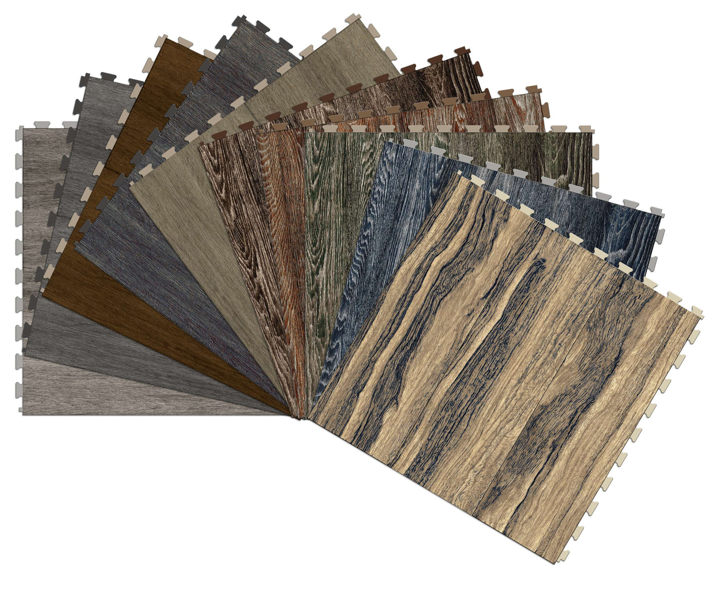 Perfection Floor Tile Vintage Wood Collection Vintage White Oak/Satin 20-in x 20-in Water-Resistant Interlocking Luxury Vinyl Tile (2.7-sq ft)