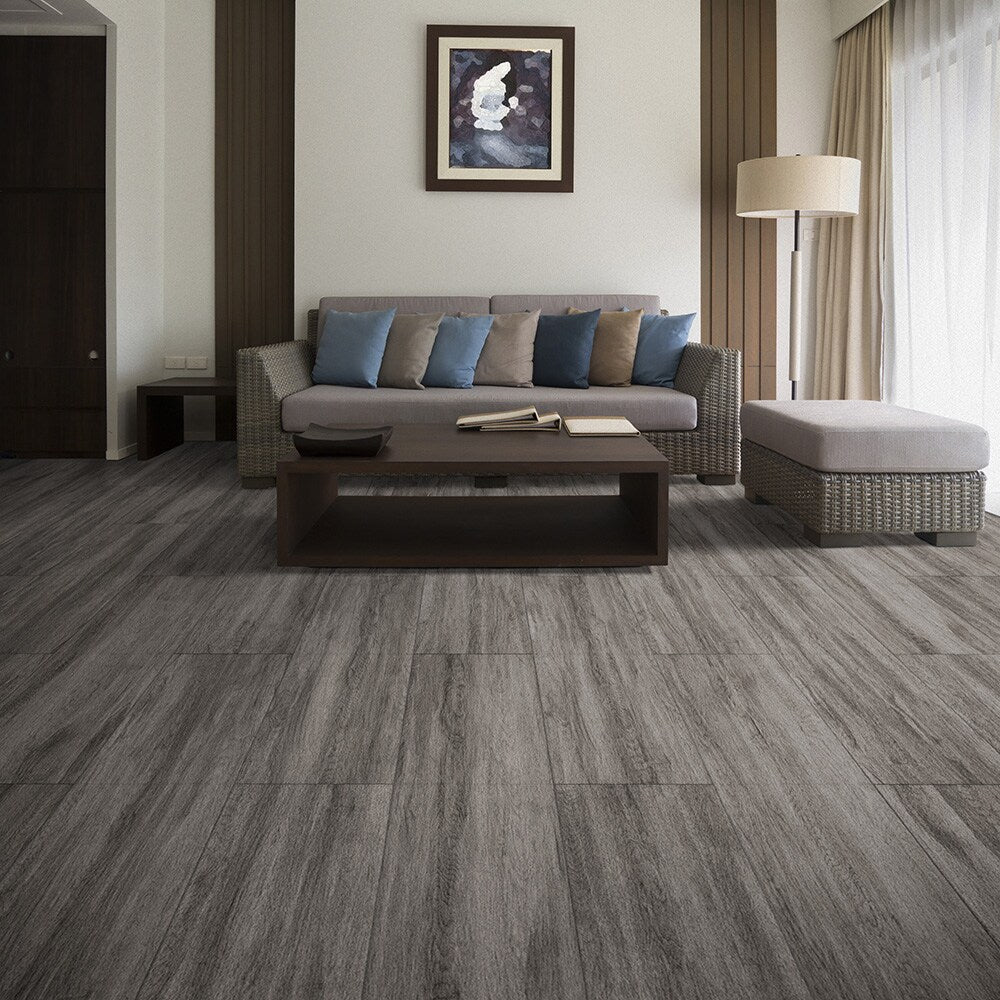 Perfection Floor Tile Vintage Wood Collection 6-Piece 20-in x 20-in Ash Vinyl Tile