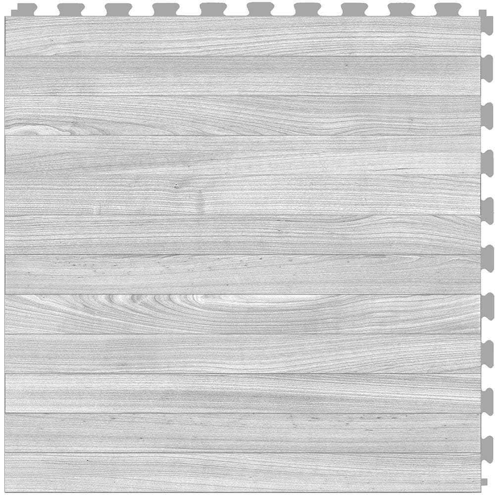 Perfection Floor Tile Mystic Plank Collection Gray Oak/Satin 20-in x 20-in Water-Resistant Interlocking Luxury Vinyl Tile Flooring, 16.7-sq ft Carton