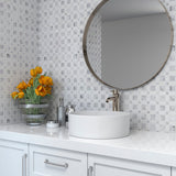 Elida Ceramica Astor Lane Marble 12-in x 12-in Polished Basketweave Mosaic Floor and Wall Tile, 0.88-sq ft per Piece