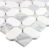 Elida Ceramica Astor Lane Marble 12-in x 12-in Polished Basketweave Mosaic Floor and Wall Tile, 0.88-sq ft per Piece