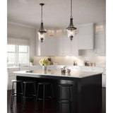 Progress Lighting Seeded 3-Light Antique Bronze Transitional Chandelier