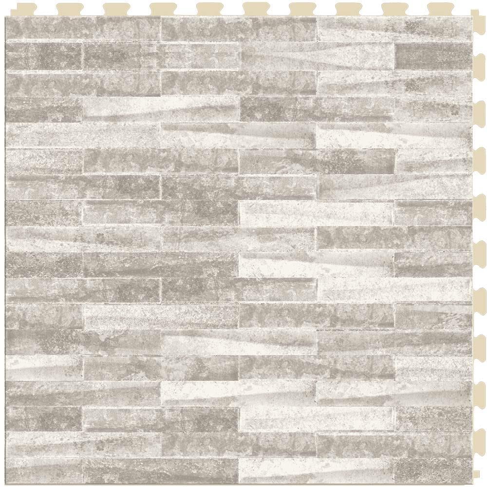 Perfection Floor Tile Master Mosaic Castle Stone/Satin 20-in x 20-in Water-Resistant Interlocking Luxury Flooring, 16.7-sq ft Carton