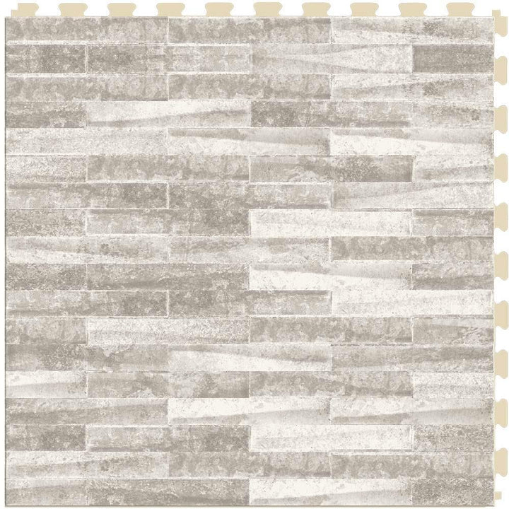Perfection Floor Tile Master Mosaic Castle Stone/Satin 20-in x 20-in Water-Resistant Interlocking Luxury Flooring, 16.7-sq ft Carton