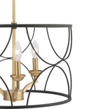 Progress Lighting Landree 3-Light Matte Black Traditional Chandelier