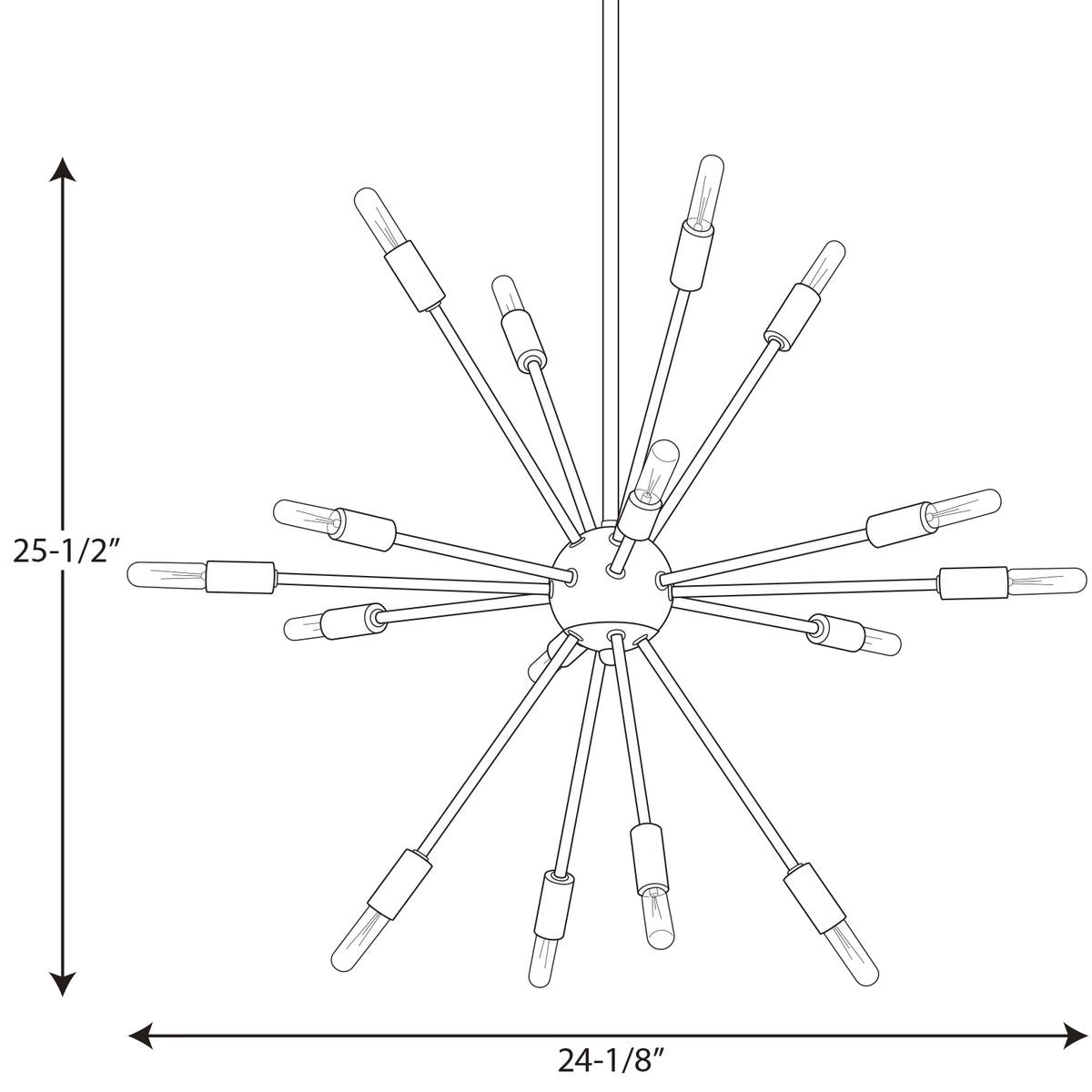 Progress Lighting Ion 16-Light Polished Nickel Modern/Contemporary Chandelier