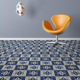 Perfection Floor Tile Geo Collection Blue Lotus/Satin 20-in x 20-in Water-Resistant Interlocking Luxury Vinyl Tile Flooring, 16.7-sq ft Carton