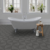 Perfection Floor Tile Geo Collection Deco Zag/Satin 20-in x 20-in Water-Resistant Interlocking Luxury Vinyl Tile Flooring, 16.7-sq ft/carton