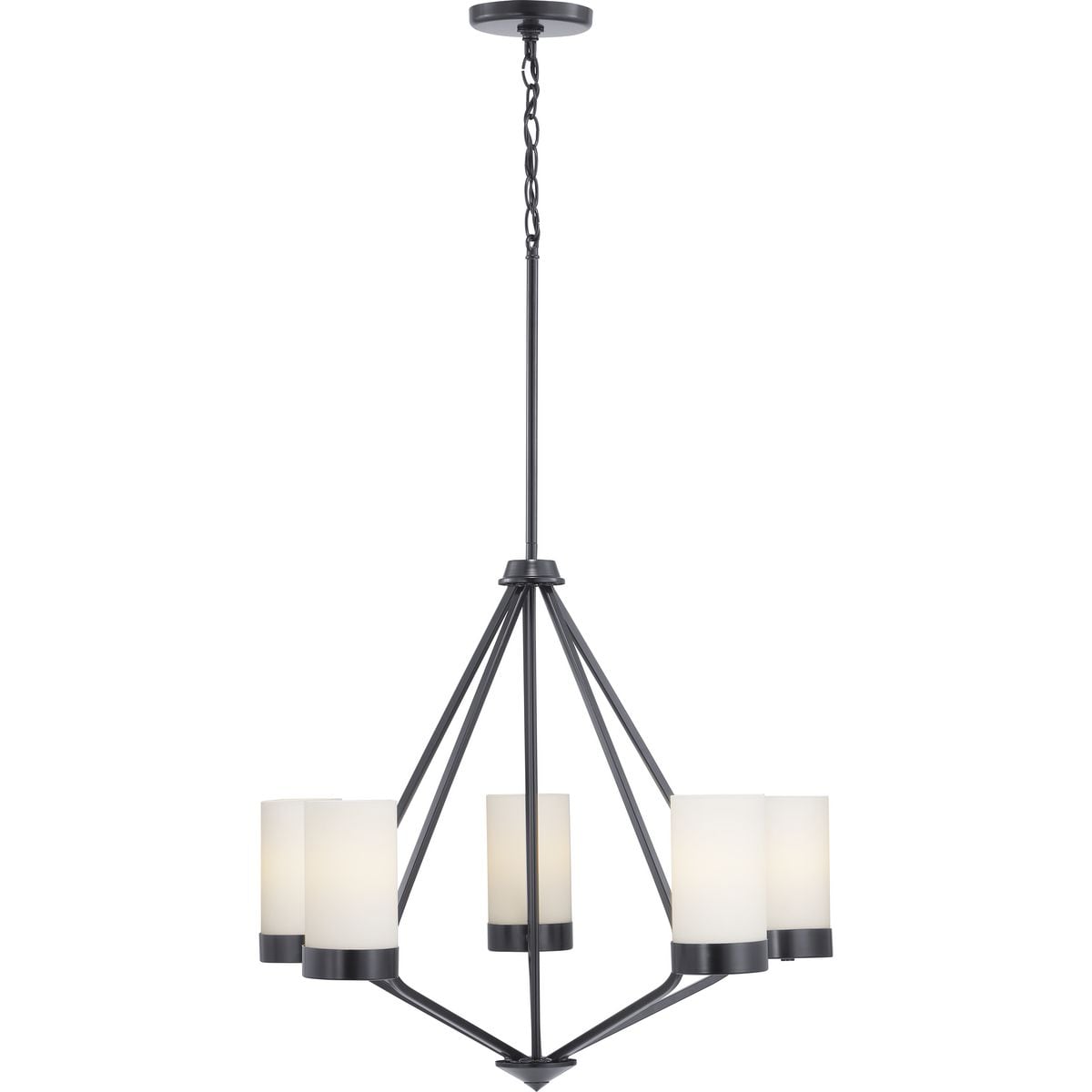 Progress Lighting Elevate 5-Light Matte Black Modern/Contemporary Chandelier