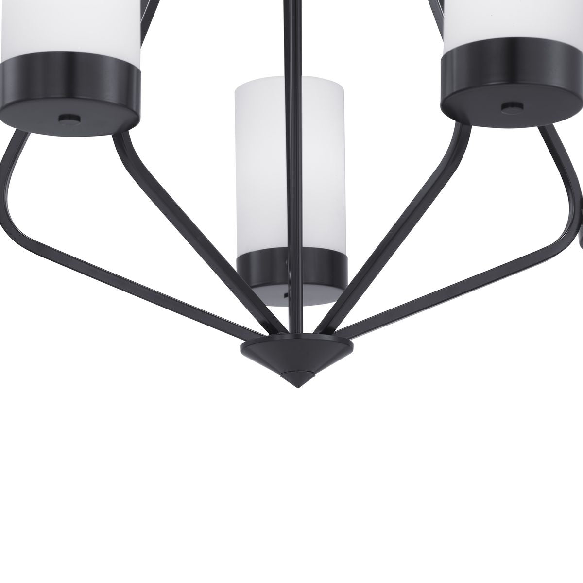 Progress Lighting Elevate 5-Light Matte Black Modern/Contemporary Chandelier