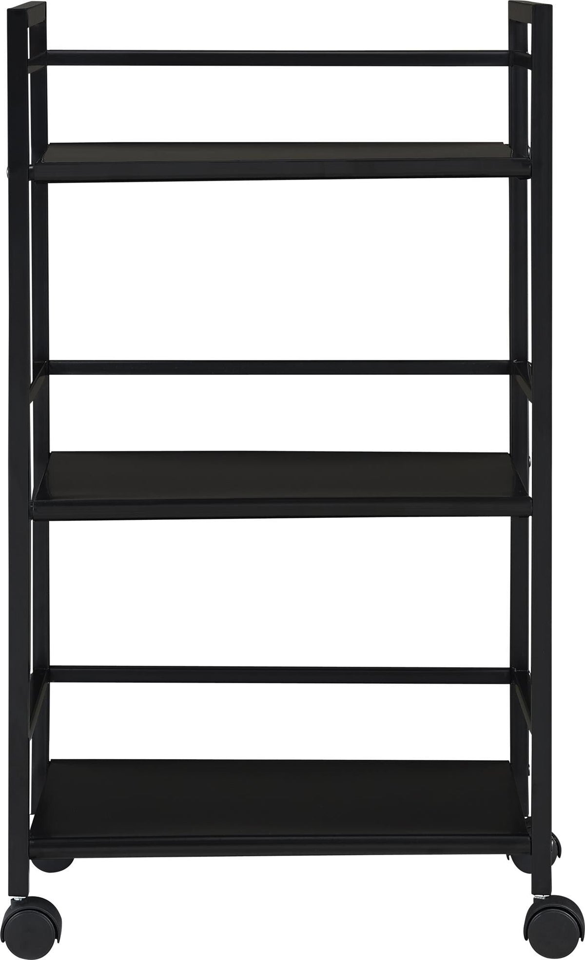 Ameriwood Home Black Composite Base with Composite Top Rolling Kitchen Cart (16.85-in x 11.4-in x 29.9-in)