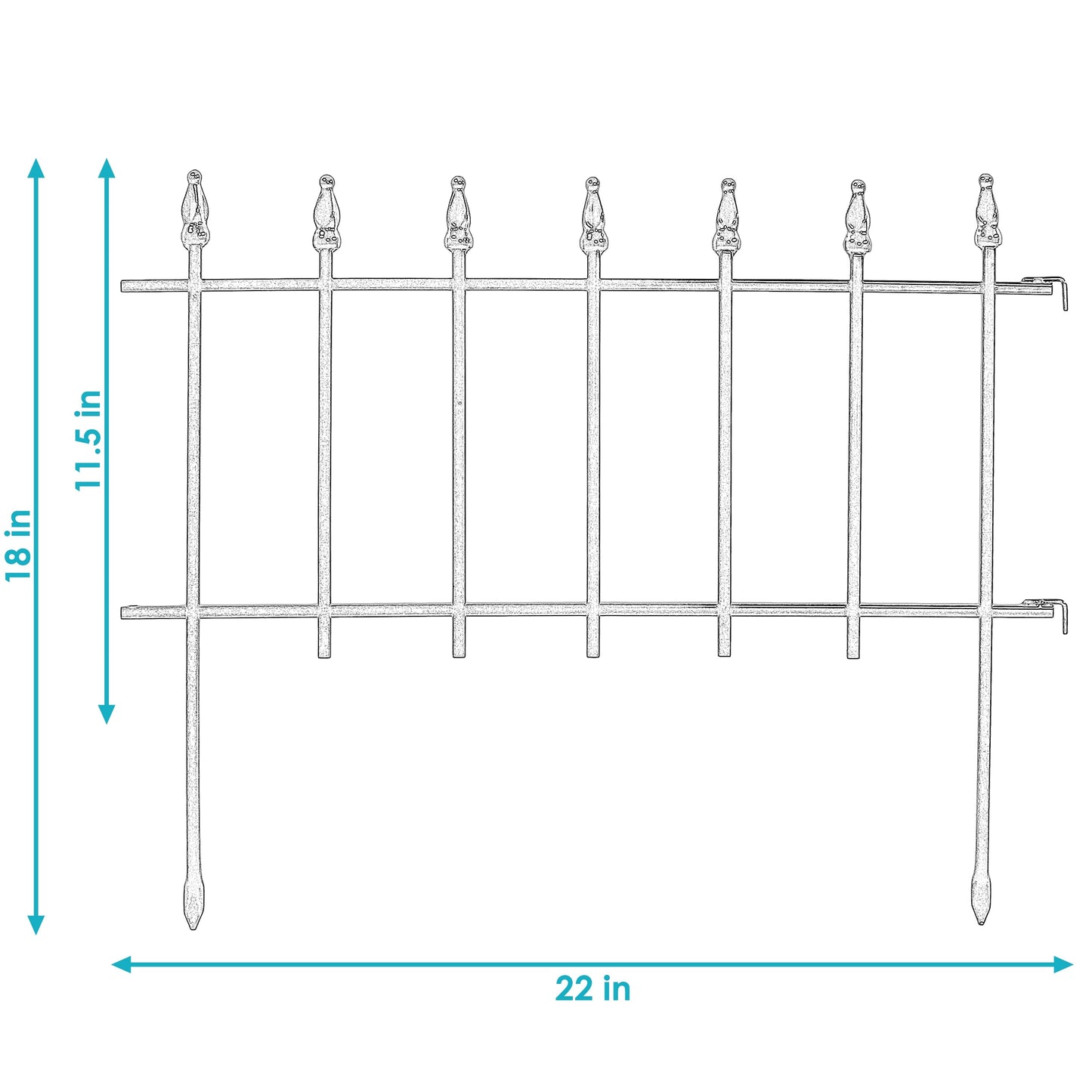 Sunnydaze Decor 2-ft H x 2-ft W White Steel Decorative Fence Panel