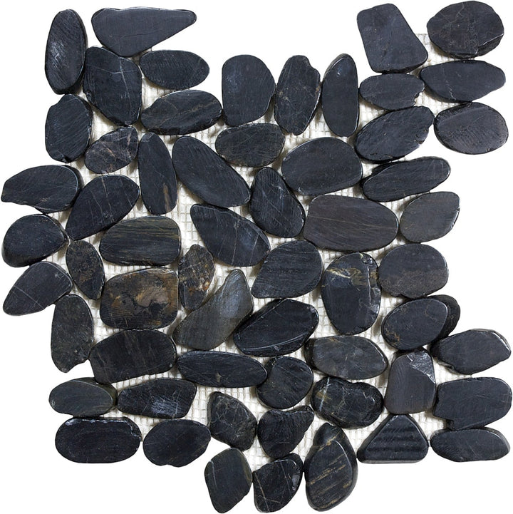 Satori Zen Tahitian 12-in x 12-in Honed Natural stone Quartz Pebble Mosaic Floor and Wall Tile product image