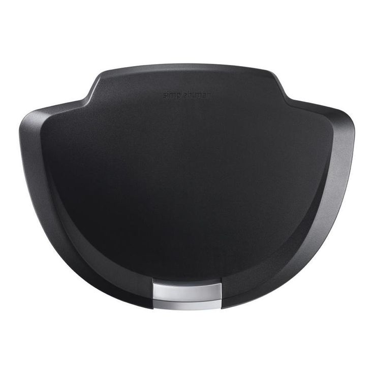 simplehuman 50-Liter Black Plastic Trash Can with Lid