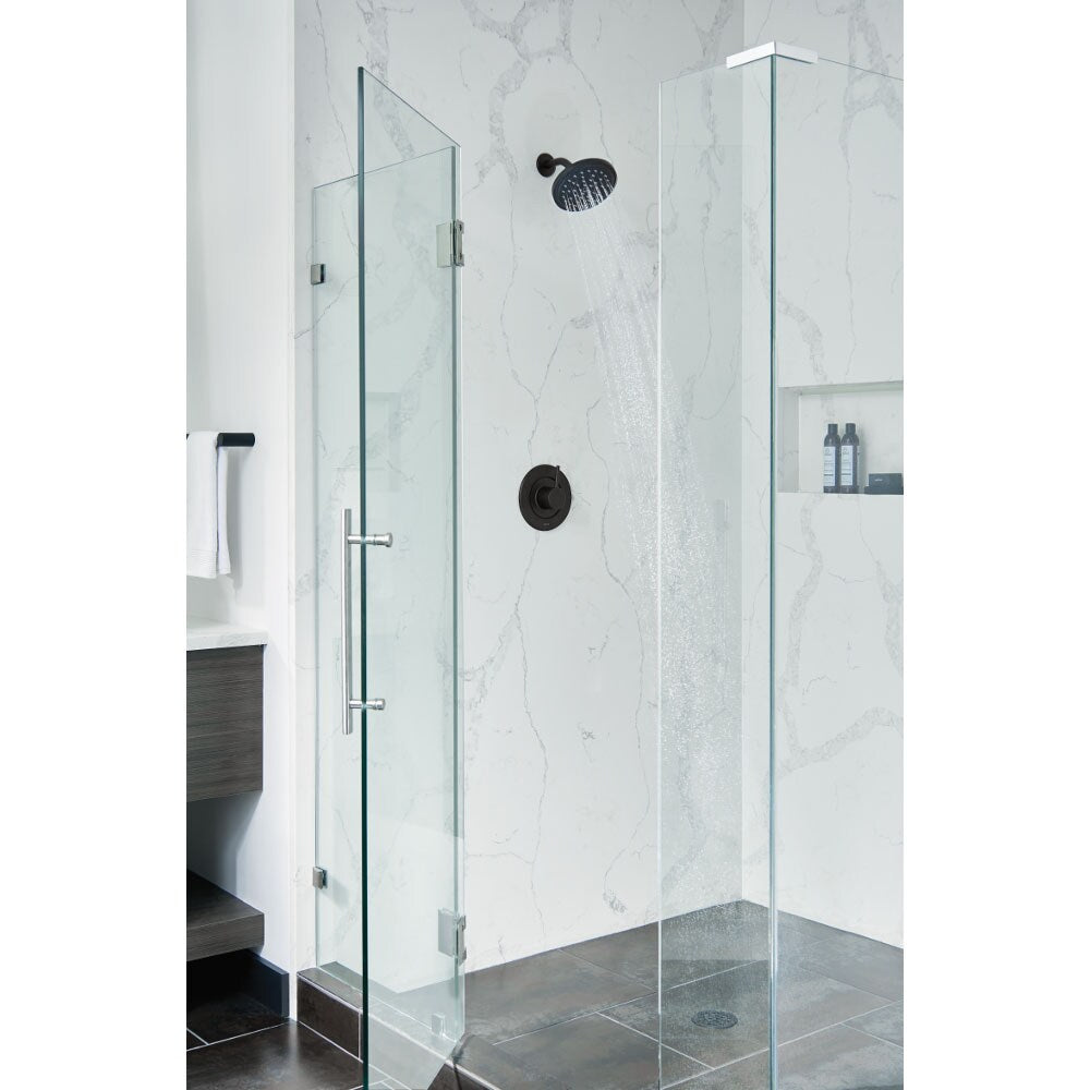 Moen Align Matte Black 1-Handle Shower Faucet Trim, Valve Required (T2192NHBL)