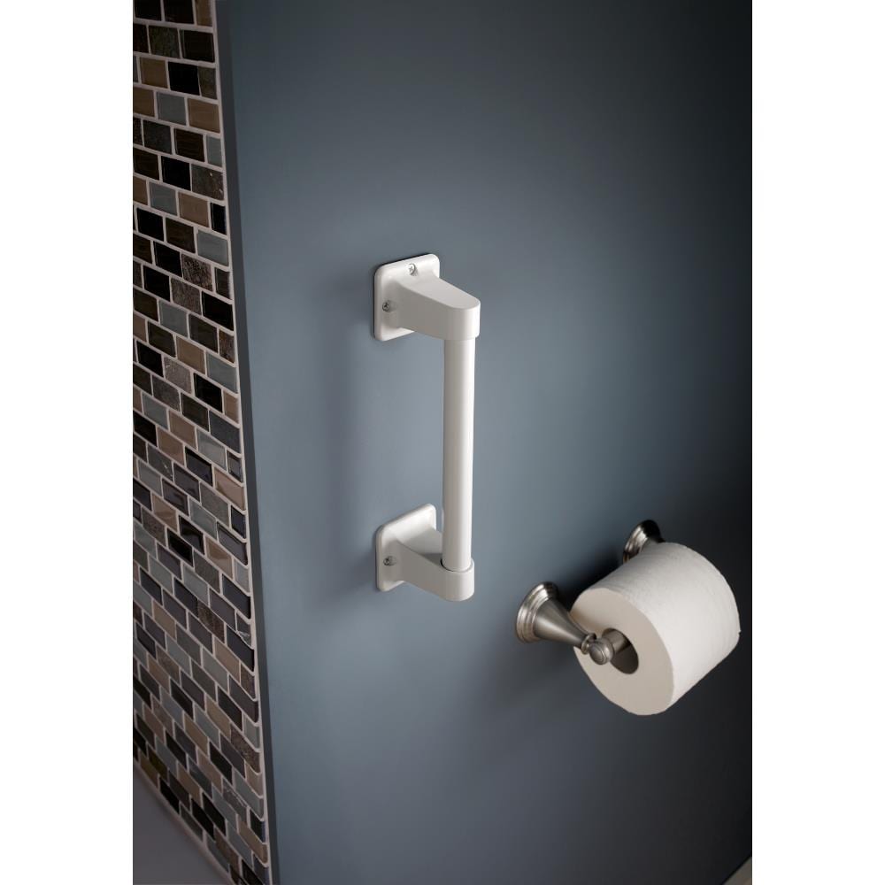 DELTA 9-in White Wall Mount ADA Compliant Grab Bar, 300-lb Capacity