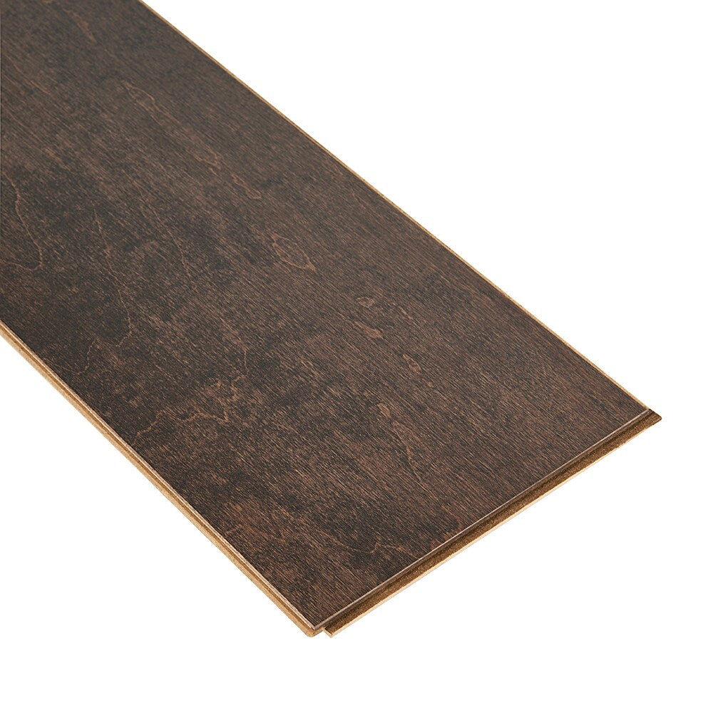 Bruce Nature of Wood Medium Brown Maple 6-1/2-in W x 3/8-in T x Varying Length Smooth/Traditional Engineered Hardwood Flooring (39.5-sq ft / Carton)