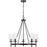 Progress Lighting Strahan 5-Light Black Transitional Chandelier